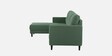 Scott Leatherette RHS Sectional Sofa In Green Colour