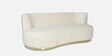 Aridne 3 Seater Upholstered Fabric Sofa in White Colour