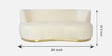 Aridne 3 Seater Upholstered Fabric Sofa in White Colour