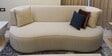Aridne 3 Seater Upholstered Fabric Sofa in White Colour