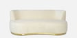 Aridne 3 Seater Upholstered Fabric Sofa in White Colour