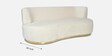 Aridne 3 Seater Upholstered Fabric Sofa in White Colour