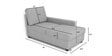 Aristo 5 Seater LHS Sectional Sofa In Sandy Grey Colour