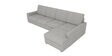 Aristo 5 Seater LHS Sectional Sofa In Sandy Grey Colour