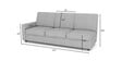 Aristo 5 Seater LHS Sectional Sofa In Sandy Grey Colour