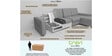 Aristo 5 Seater LHS Sectional Sofa In Sandy Grey Colour