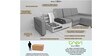 Aristo Fabric LHS Sectional Sofa in Bliss Beige Colour