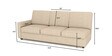 Aristo Fabric LHS Sectional Sofa in Bliss Beige Colour