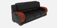 Aristocrat Advance Leatherette 3 Seater Sofa In Black Colour