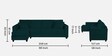 Aristocrat Velvet RHS Sectional Sofa In Emerald Green Finish