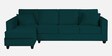 Aristocrat Velvet RHS Sectional Sofa In Emerald Green Finish