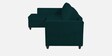 Aristocrat Velvet RHS Sectional Sofa In Emerald Green Finish