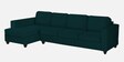 Aristocrat Velvet RHS Sectional Sofa In Emerald Green Finish
