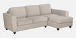 Aristocrat Velvet LHS Sectional Sofa In Camel Beige Finish