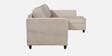 Aristocrat Velvet LHS Sectional Sofa In Camel Beige Finish