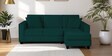 Aristocrat Velvet LHS Sectional Sofa In Emerald Green Finish