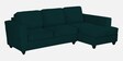 Aristocrat Velvet LHS Sectional Sofa In Emerald Green Finish