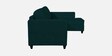 Aristocrat Velvet LHS Sectional Sofa In Emerald Green Finish