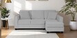 Aristocrat Velvet LHS Sectional Sofa In Grey Finish