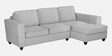 Aristocrat Velvet LHS Sectional Sofa In Grey Finish