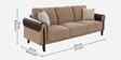 Arix 3 Seater Sofa In Brown Colour Arix 3 Seater Sofa In Brown Colour