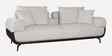 Arizona Leather Fabric 3 Seater Sofa In Beige And Brown Colour