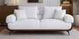 Arizona Leather Fabric 3 Seater Sofa In Beige And Brown Colour