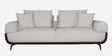 Arizona Leather Fabric 3 Seater Sofa In Beige And Brown Colour