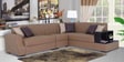 Arlo Leatherette Corner Sofa in Brown Colour in C Shape