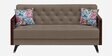 Royal Velvet 3 Seater Sofa In Brown Colour