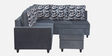 Sarah Fabric RHS 6 Seater Corner Sofa with Ottoman  In  Grey Colour