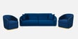 Victoria Velvet Sofa Set In Blue Colour (3+1+1)
