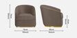 Victoria Velvet Sofa Set In Brown Colour (3+1+1)