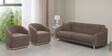 Victoria Velvet Sofa Set In Brown Colour (3+1+1)