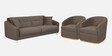 Victoria Velvet Sofa Set In Brown Colour (3+1+1)