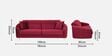 Victoria Velvet 3 Seater Sofa In Maroon Colour