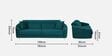 Victoria Velvet 3 Seater Sofa In Teal Colour