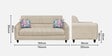 Winston Fabric 3 Seater Sofa In Beige Colour