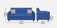 Winston Fabric 3 Seater Sofa In Blue Colour