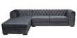 Arlo Velvet RHS Sectional Sofa (3 + Lounger) in Fossil Grey Colour