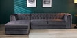 Arlo Velvet RHS Sectional Sofa (3 + Lounger) in Fossil Grey Colour