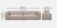 Arthea Boucle Mink 2 Seater Sofa In Beige Colour
