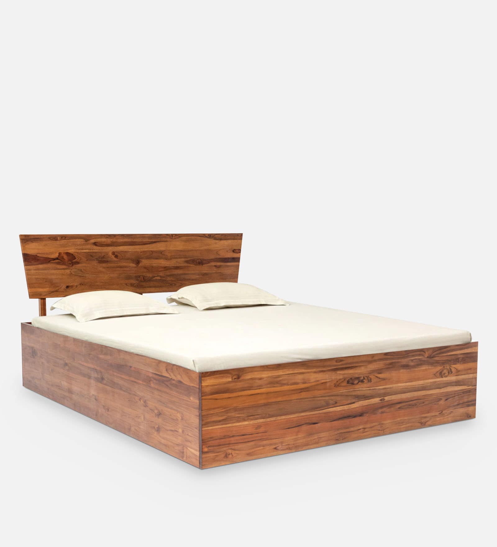 Buy Ara King Size Bed With Box Storage In Teak In Honey Finish At 22% ...