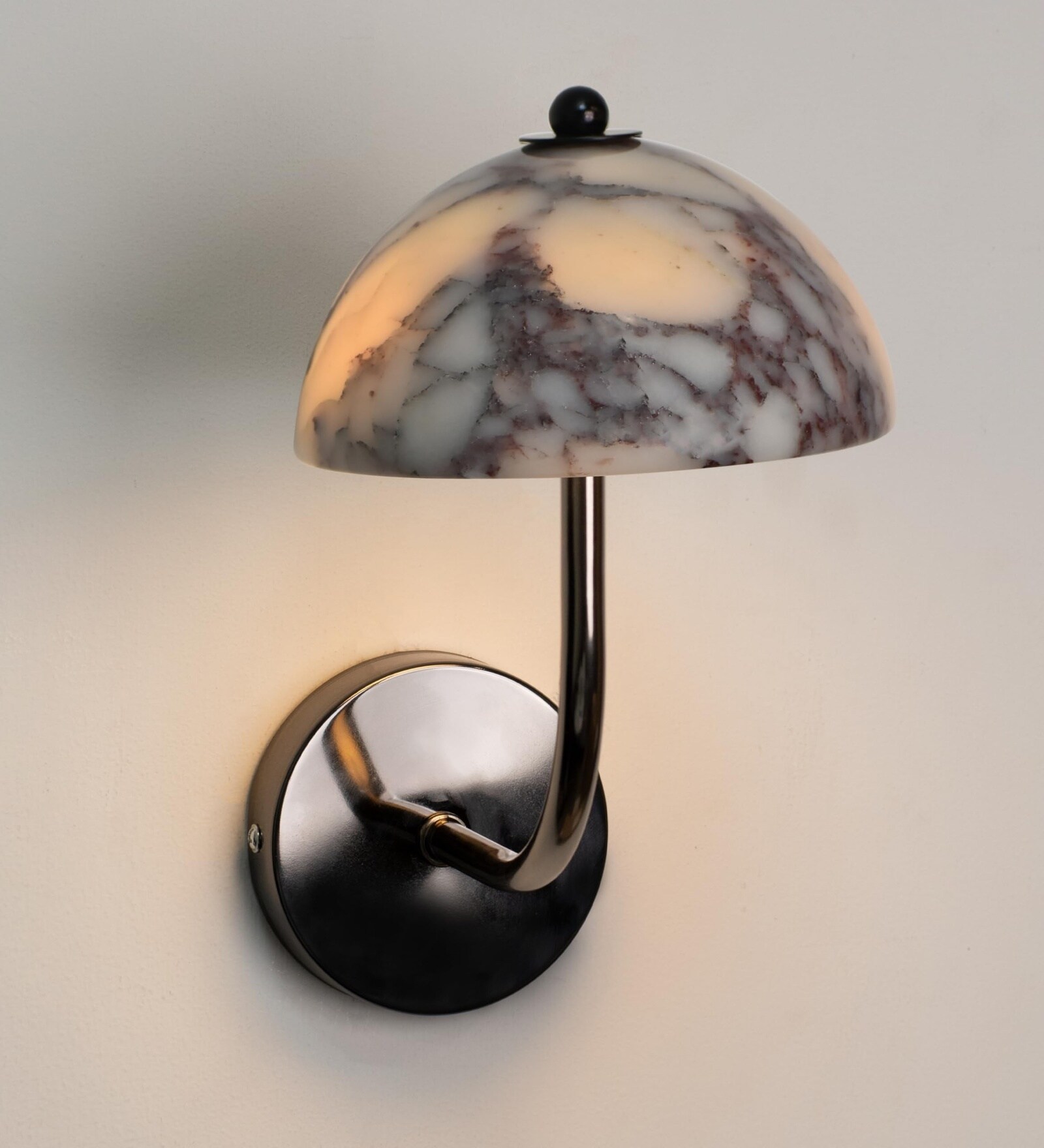 Arco LED Wall Lamp | Crystal Globe Modern Wall Light | Curved Arch Umbrella Design Lamp | 3 Color Modes | Luxury Decorative Wall Light for Living Room, Bedroom & Office | 1Year Warranty