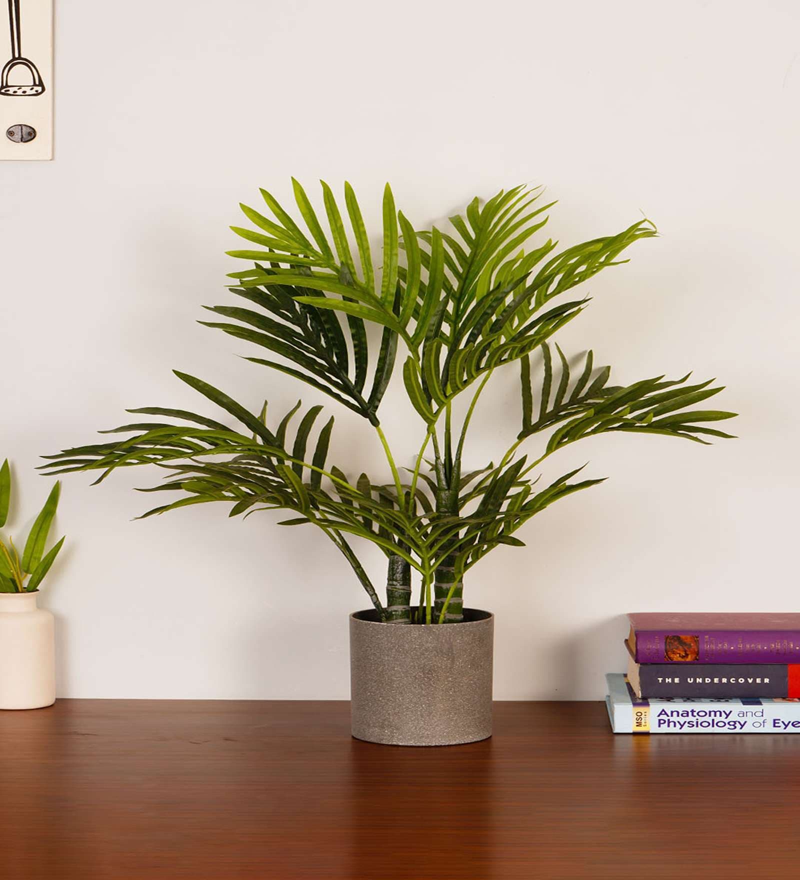 Artificial Areca Palm Plant with Black Pot