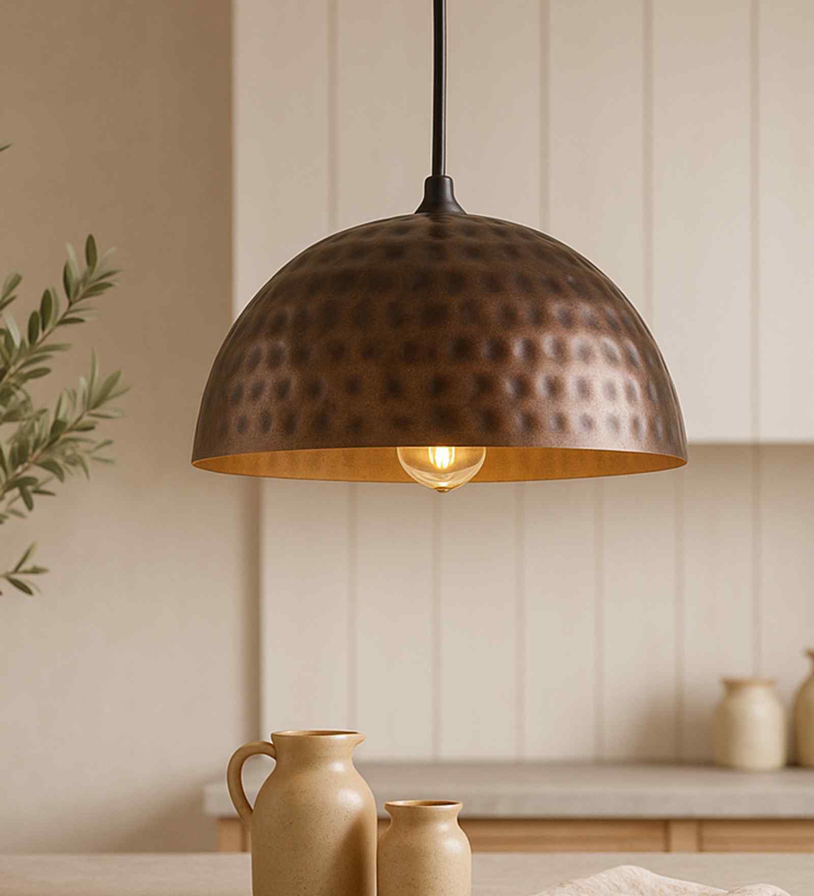 Arikara Copper Metal Hanging Light