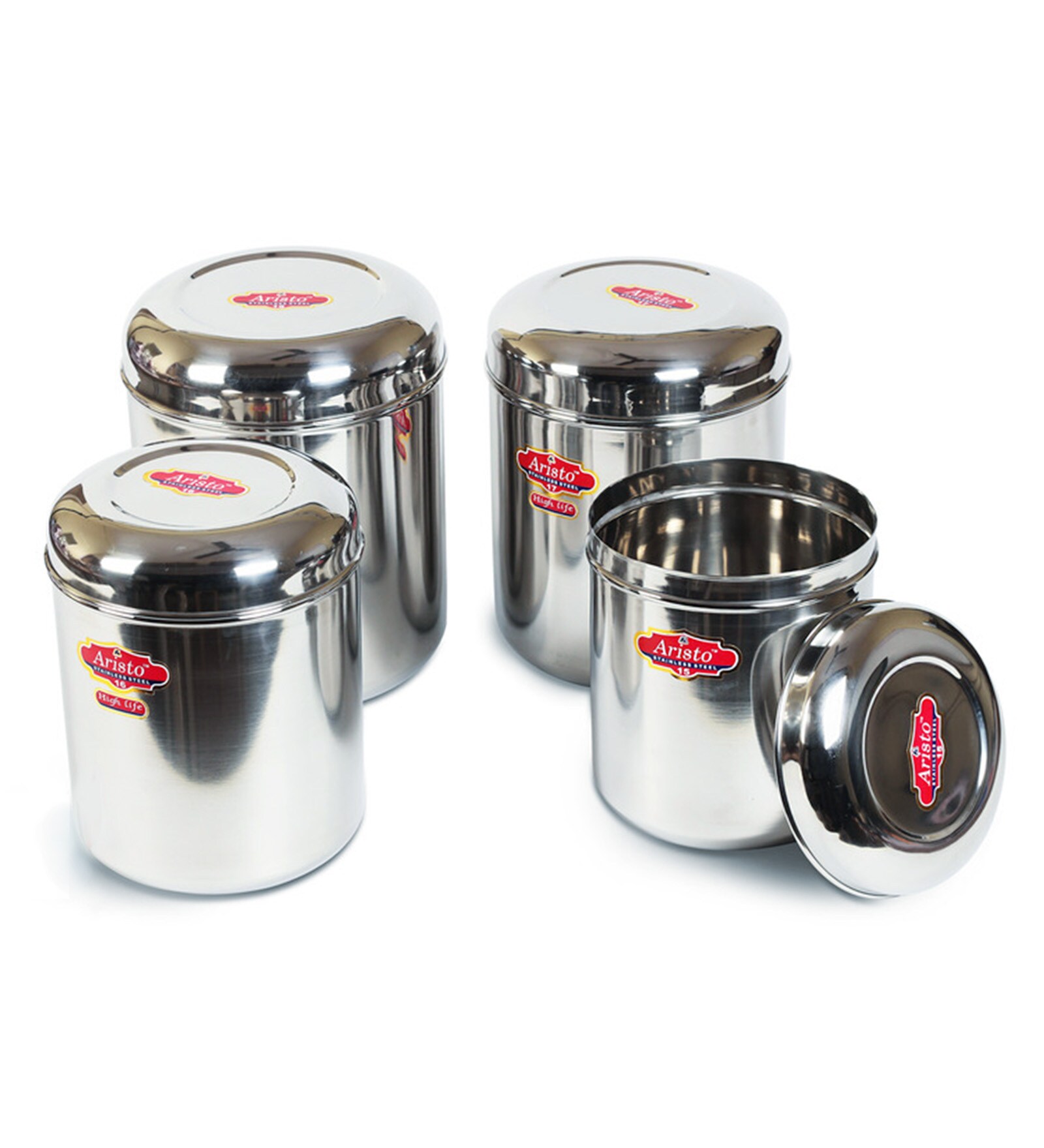 Aristo Tall Stainless Steel Containers