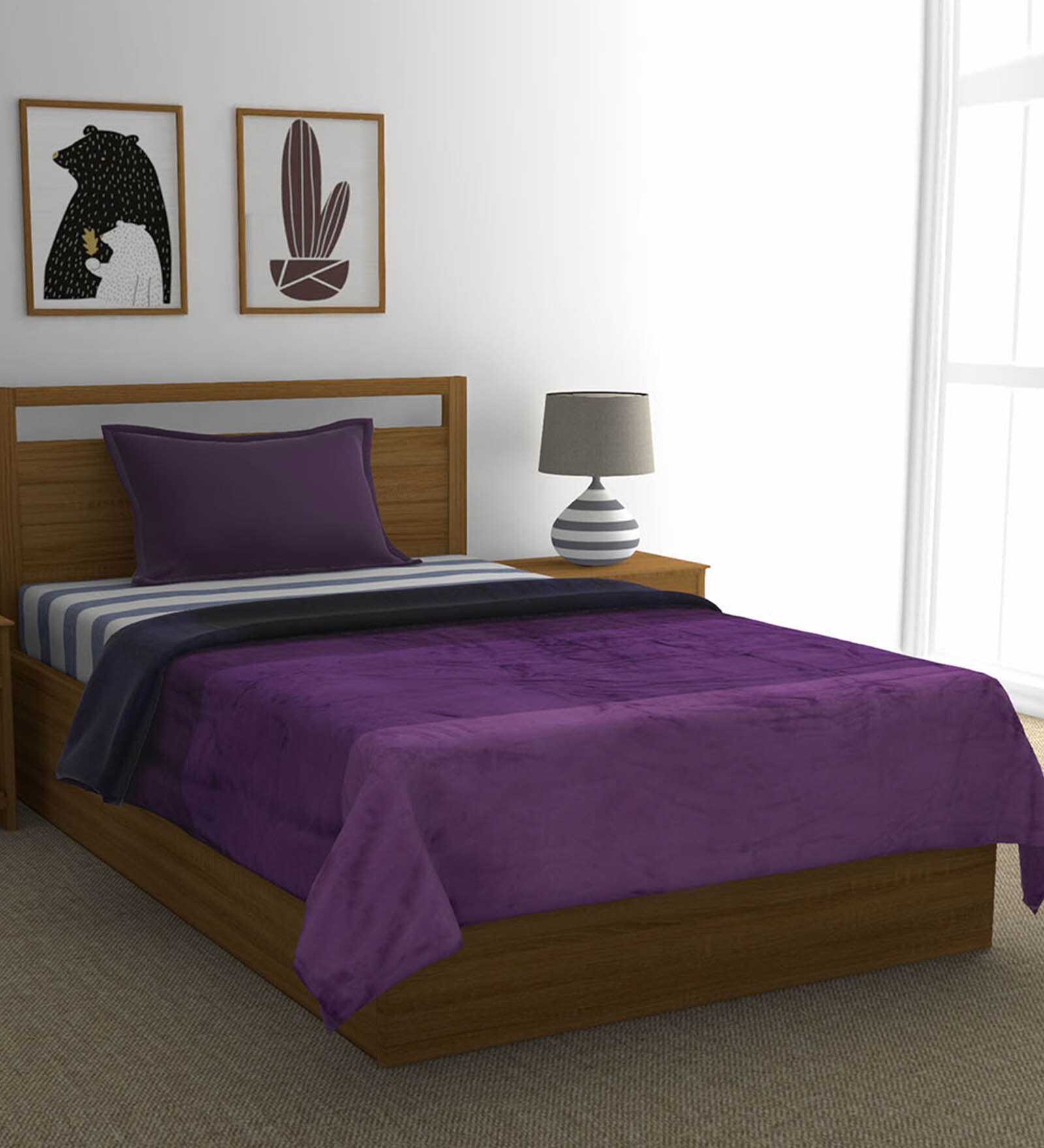 Purple Polyester Solid Single Bed AC Room
Blanket Arliss Gradation
Collection