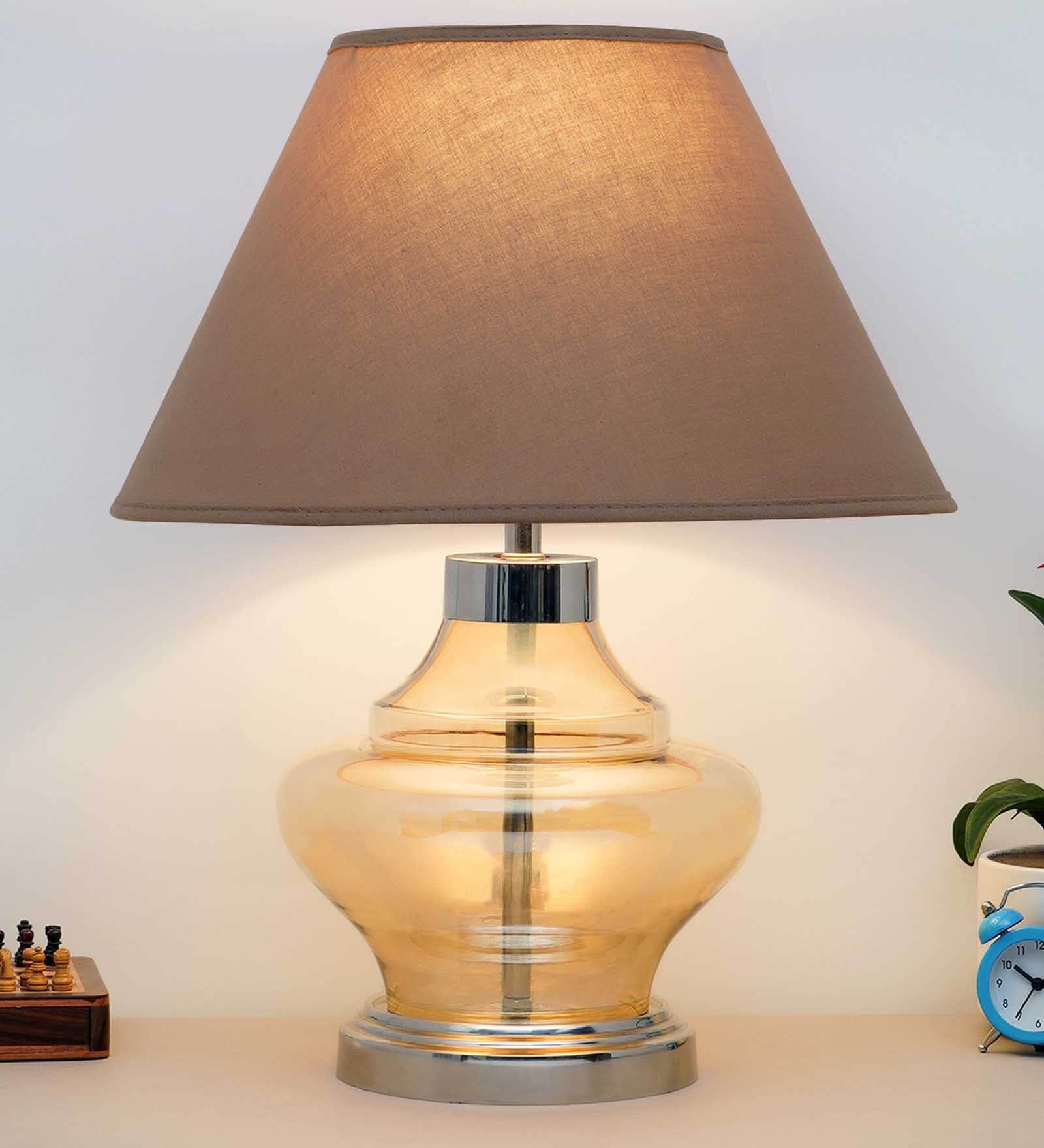 Arnie Amber Glass Table Lamp
