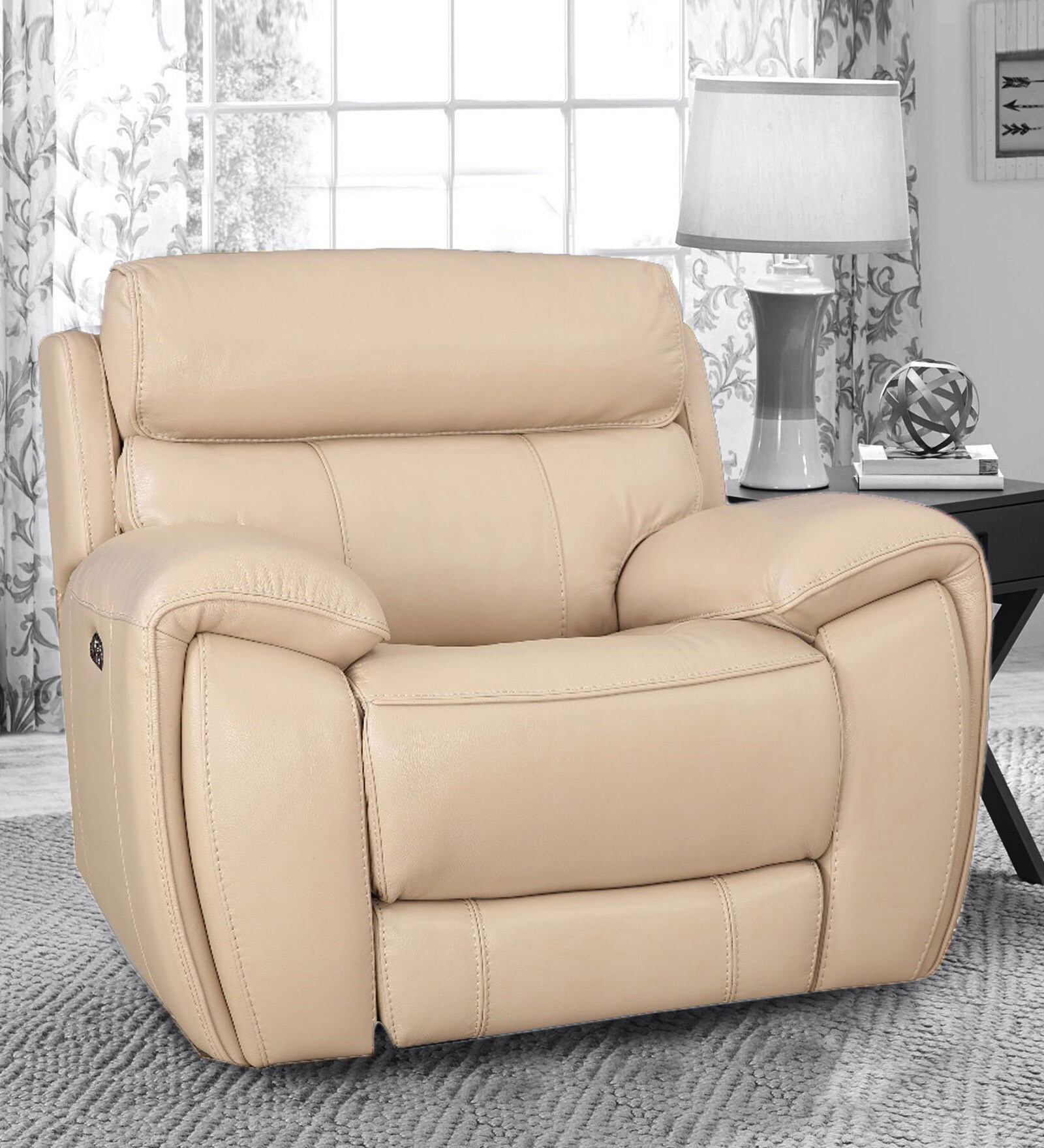 Arnold 1 Seater Recliner in Beige Colour Arnold 1 Seater Recliner in Beige Colour
